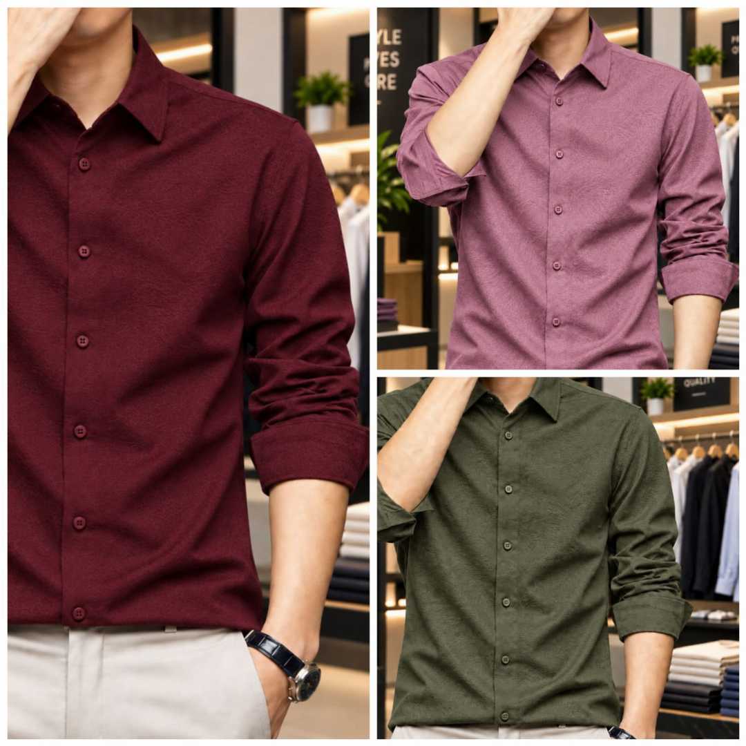 ,Premium,China,Jafran,Fabrics,Solid,Full,Sleeve,Shirt