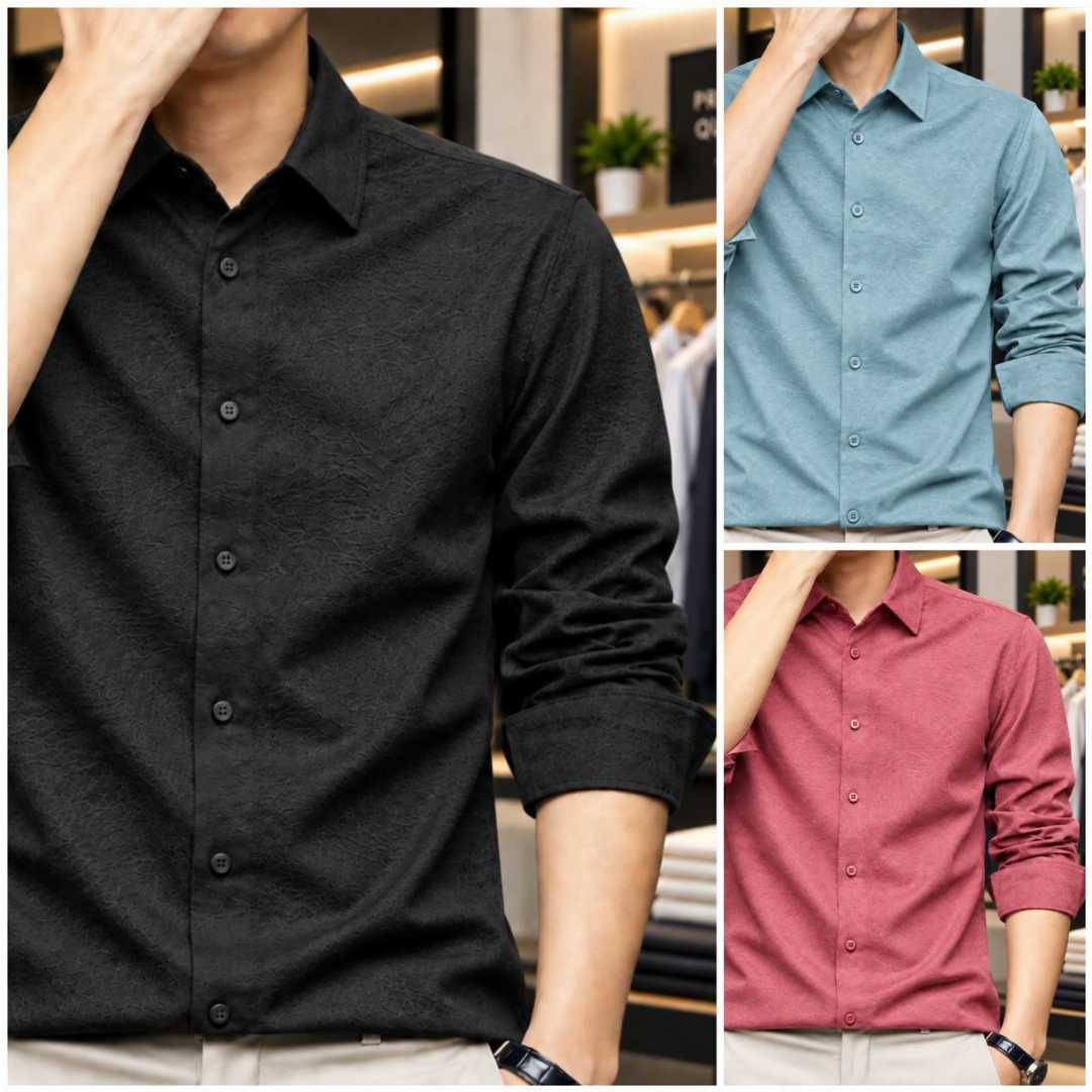 ,Premium,China,Jafran,Fabrics,Solid,Full,Sleeve,Shirt