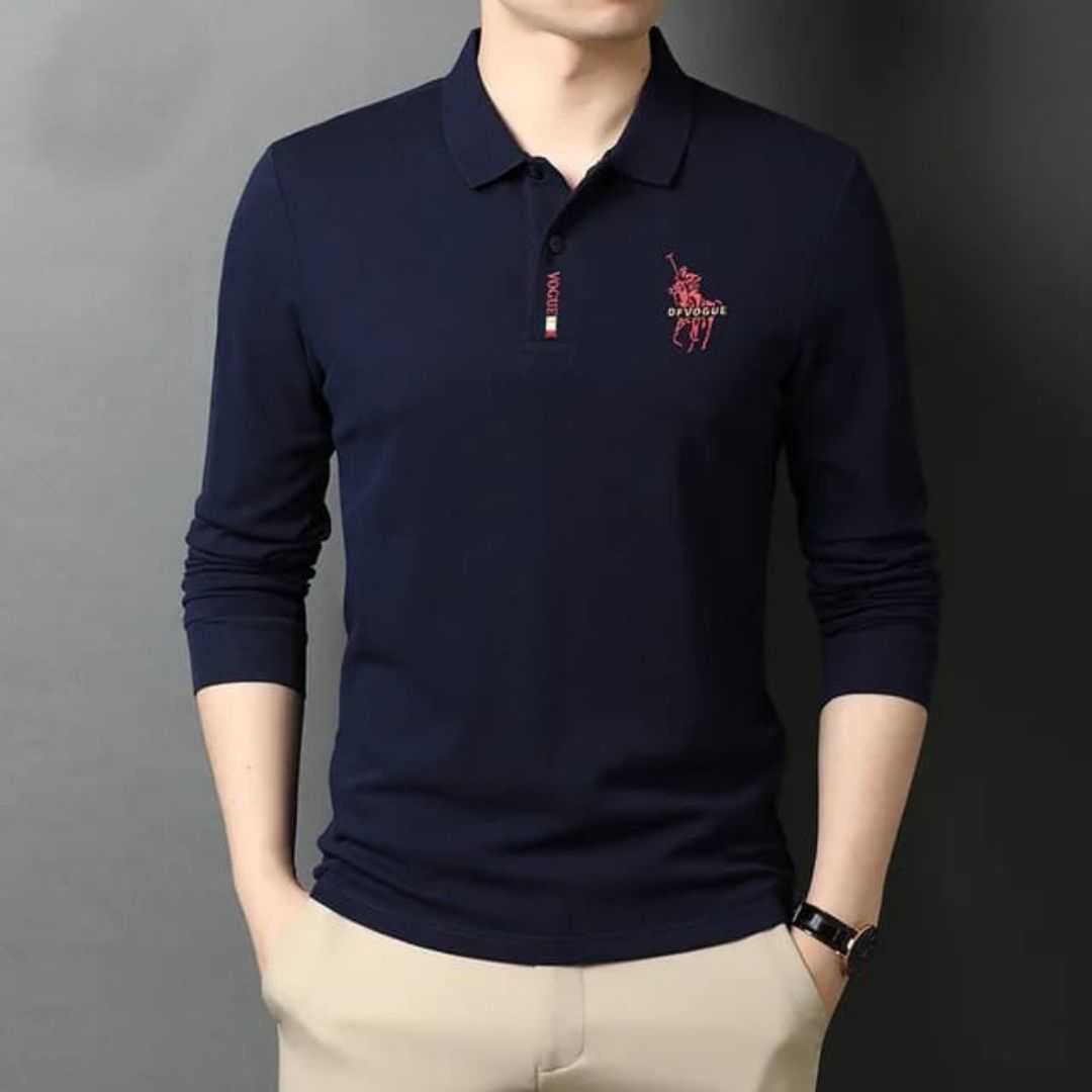 men's polo shirt, full sleeve polo shirt, premium polo shirt, PK cotton polo shirt, 240 GSM polo shirt, men's cotton shirt, export quality polo shirt, men's casual wear, Trendy Trade Mart