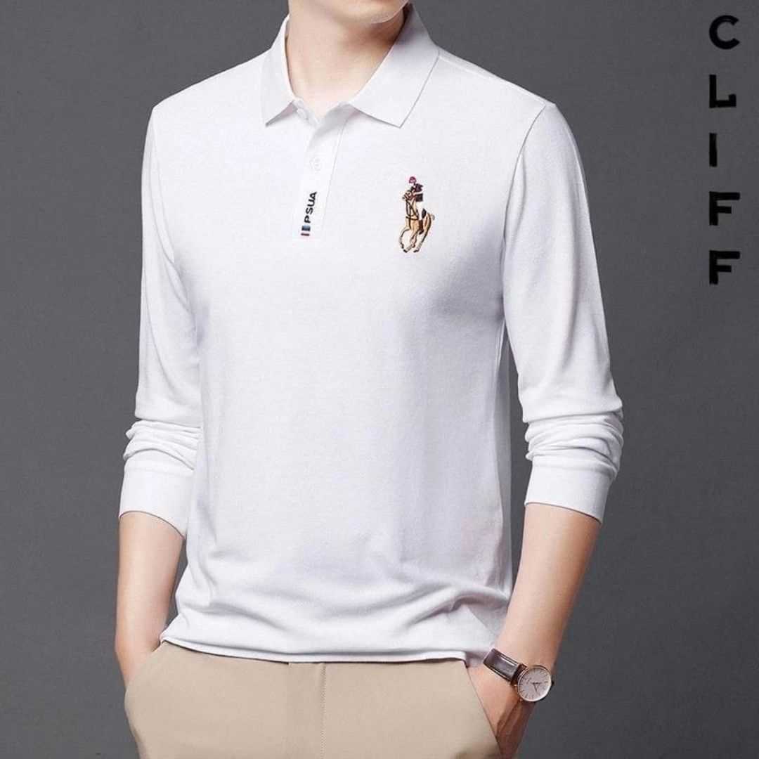 men's polo shirt, full sleeve polo shirt, premium polo shirt, PK cotton polo shirt, 240 GSM polo shirt, men's cotton shirt, export quality polo shirt, men's casual wear, Trendy Trade Mart